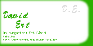 david ert business card